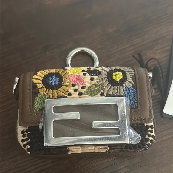 Fendi Brown Mini Bag with Chain Strap and Leather Finish - Picture 1 of 4